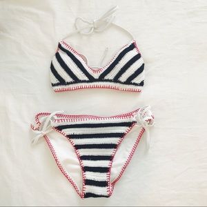 Striped bathing suit set (xs/s)